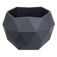 Кашпо Топаз 2,5л антрацит с вставкой КШ-9124 /9шт/ПП 