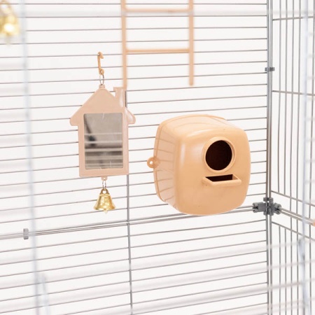 Клетка д/птиц ЛОРА-2 ECO 58*40*88см (укомплект) 2 секции бежевая/4611/Дарэлл