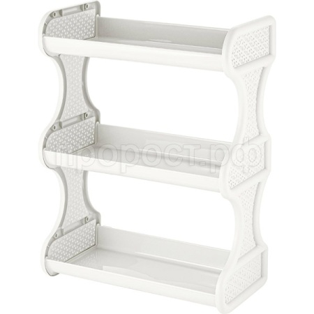 Полка д/ванной Keeplex Rattan навесная 3-х секционная белое облако KL1682 /27шт/ПР Полка д/ванной Keeplex Rattan навесная 3-х секционная белое облако KL1682 /27шт/ПР