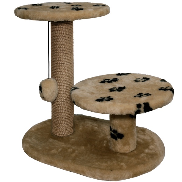 Когтеточка с двумя полками круг джут коричневый с игрушкой 37*57*55см/DONBARON Когтеточка с двумя полками круг джут коричневый с игрушкой 37*57*55см/DONBARON