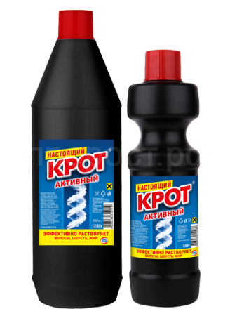 Средство от засоров КРОТ Активный 1л