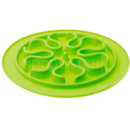 Миска рельефная силиконовая (волны) 24см салатовая 21004/Пет Лайн