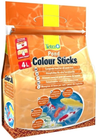 Корм для рыб Tetra Pond Color Sticks крафт-пакет 4 л палочки для окраса прудовых рыб/170148
