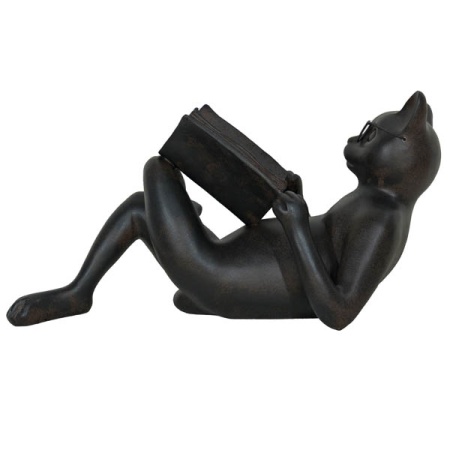 Кот с книгой черный L47W26H23 718039/D104