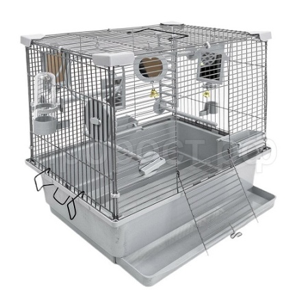 Клетка д/птиц ТУТТИ-1 ECO 42*30*38см (укомплект) светло-серая /46202/Дарэлл