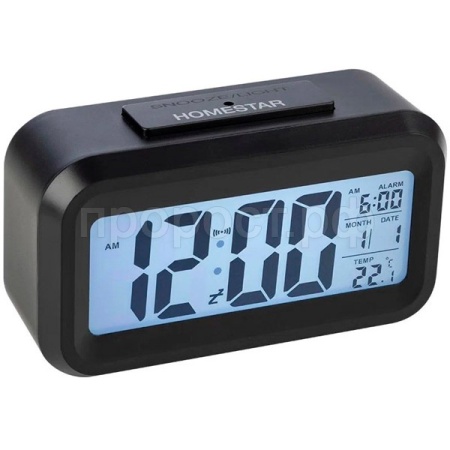 Часы электронные HOMESTAR HS-0110 черные 104305/60шт