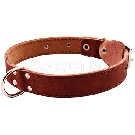 Ошейник кожа 30мм с кольцом посередине 49-58см/00030033/Каскад 