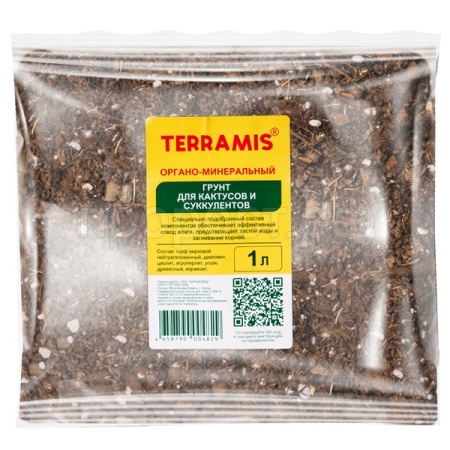 Грунт Terramis для Кактусов и Суккулентов 1л (органо-минер) 