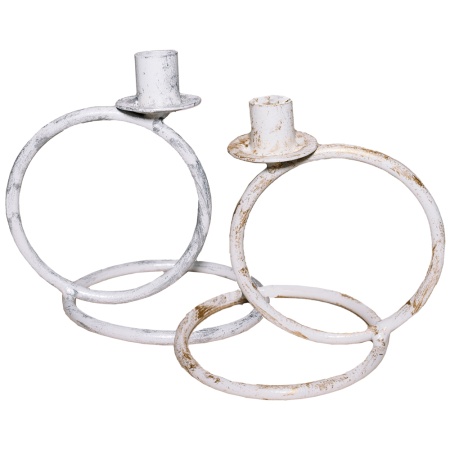 ДЕКОР Подсвечник Кольцо 1свеча бел золото РЗДИ/1шт