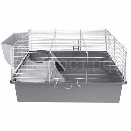 Клетка д/круп. грыз (кролик) Дарэлл Роджер-1 60 ЭКО складная 58*40*34см сер/бел/41694/Дарэлл