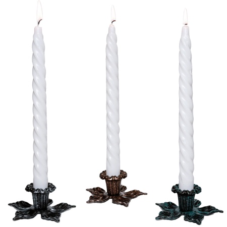 ДЕКОР Подсвечник Цветок антик серебро РЗДИ/1шт