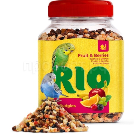 Лакомство д/птиц РИО д/волнистых попугаев фруктово-ягодная смесь 180г/12шт/22330 ЧЗ