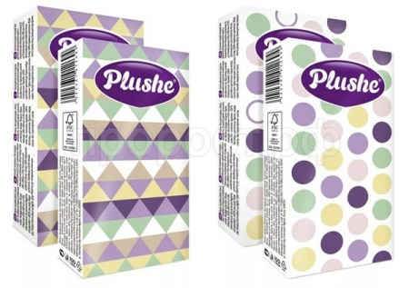 Платочки бумажные 2 слоя "Plushe Classic Орнамент" 10 листов/10шт/280шт/71836/