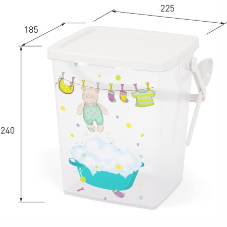 Контейнер д/порошка детского 5,5л с замком М8622 /12шт/Альтерн