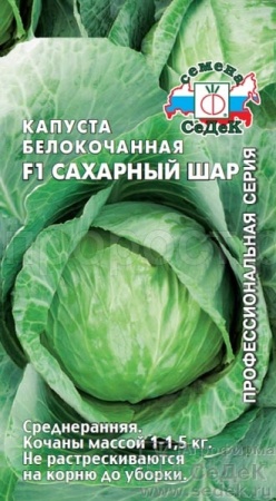 Капуста белокочанная Сахарный Шар F1 0,05г