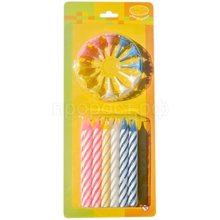 Свеча для торта Волшебная страна (12шт) 007146/24шт/