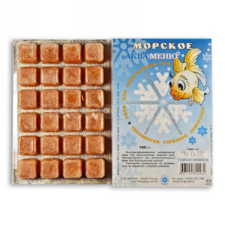 замороженный корм для рыб Морское-меню замороженный корм для рыб Морское-меню