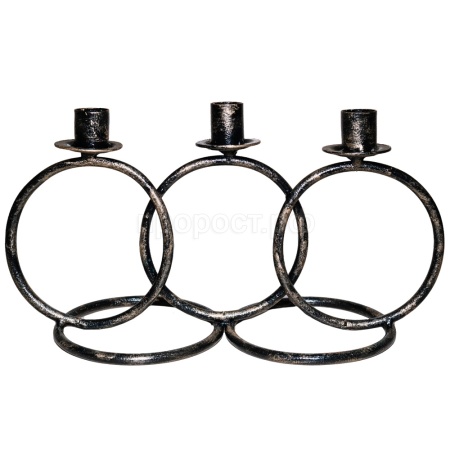 ДЕКОР Подсвечник Кольцо 3 свечи антик золото РЗДИ/1шт