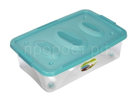 Ящик универс. Астело 28л 60*40*18см на колесиках бирюзовый С664 /5шт/Мартика Ящик универс. Астело 28л 60*40*18см на колесиках бирюзовый С664 /5шт/Мартика