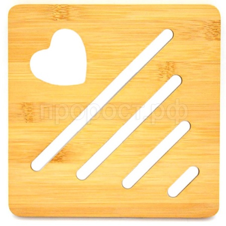 Подставка п/горячее №3 бамбук 175*175*10мм КТ-ПС-03 /48шт/Катунь 