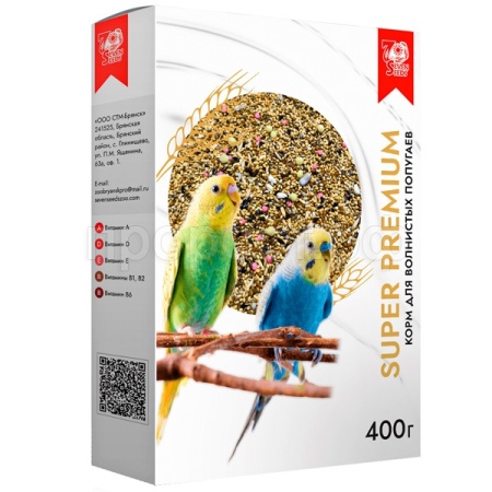 Птицы SEVEN SEEDS SUPERPREMIUM д/волнистых попугаев 400г/12шт/S213 ЧЗ