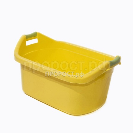 Таз 40л V=46л овальный желтый  