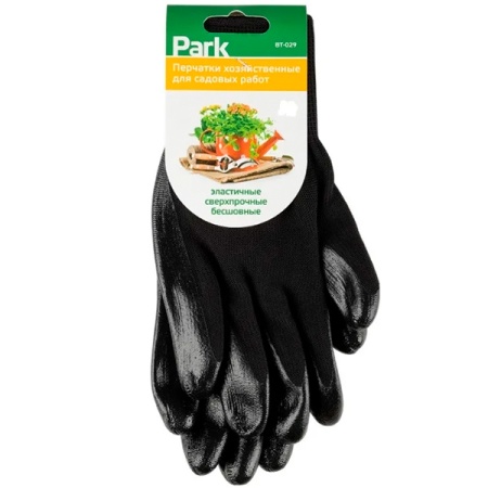 Перчатки с нитрил. покрытием ВТ-029 размер 9 (L) черные 183961 /шт/PARK