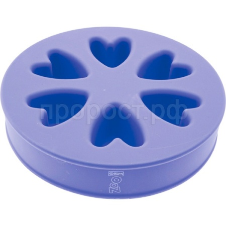 Миска двухсторонняя силиконовая темно-синяя/фиолет/Пет Лайн