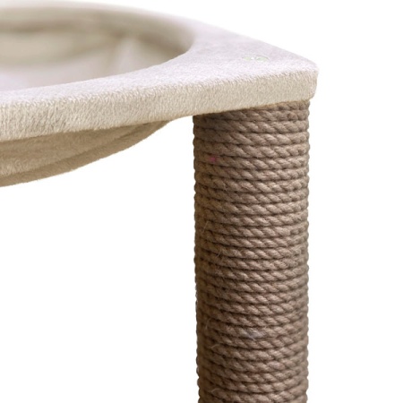 Когтеточка зверье мое столбик №5 гамак два яруса джут крем-брюле/86183